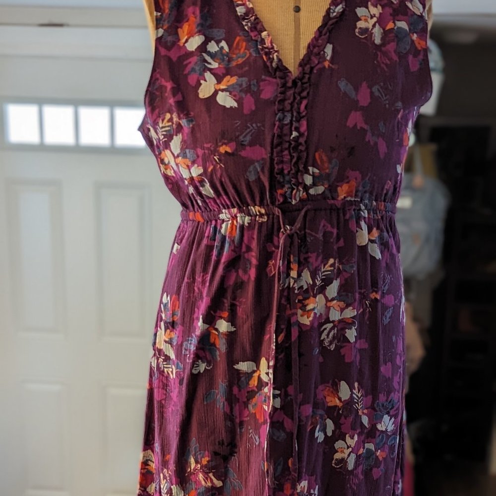 Beautiful Floral Eddie Bauer Maxi Dress Size 12 Medium